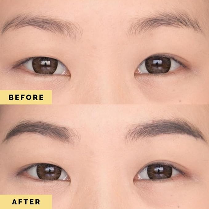 Elizabeth Mott Eyebrow Gel - Queen of the Fill Tinted Brow Filler, Volumizer & Setter - Defines, Shapes & Covers Grays - Water-Resistant, Long-Lasting, Smudge-Proof - Cruelty-Free, Black Shade, 4g-BrightBean Baby