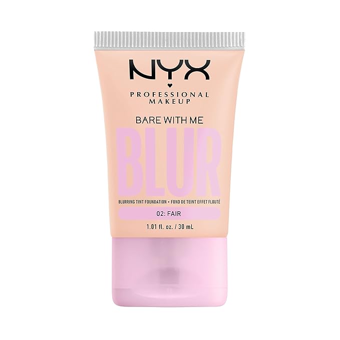 NYX PROFESSIONAL MAKEUP Bare With Me Blur Skin Tint Foundation Make Up with Matcha, Glycerin & Niacinamide - Fair-BrightBean Baby