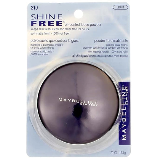 Maybelline New York Shine Free Oil Control Loose Powder, Light [210] 0.7 oz (Pack of 3)-BrightBean Baby