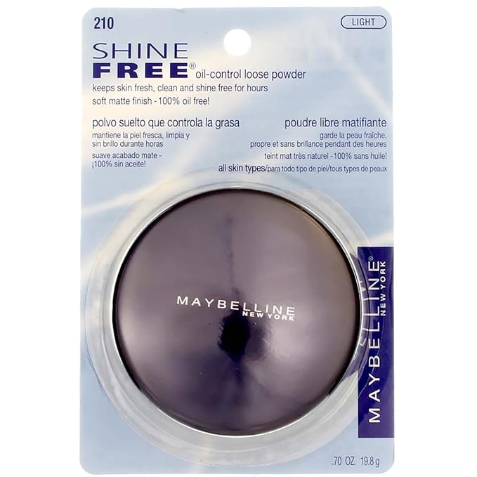 Maybelline New York Shine Free Oil Control Loose Powder, Light [210] 0.7 oz (Pack of 2)-BrightBean Baby