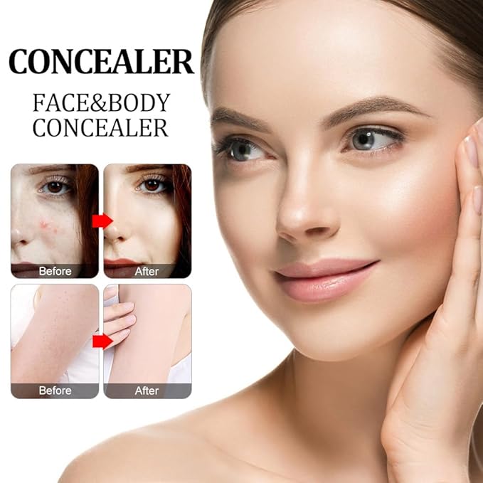 Liquid Primer Set Matte Liquid Full Coverage Oil Control Breathable Invisible Cover Concealer Primer with Face Primer, Makeup Sponge-BrightBean Baby