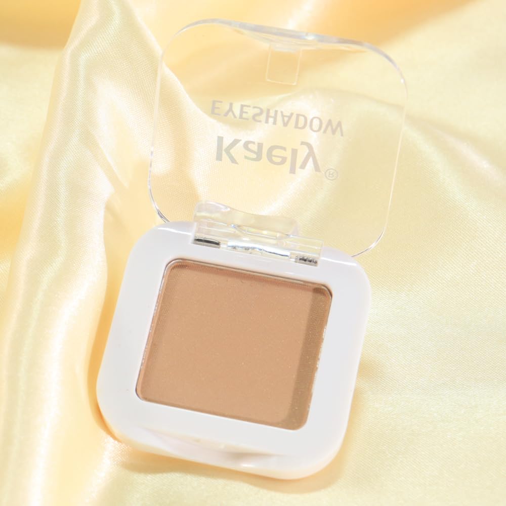 Matte Singe Eye Shadow Palette Makeup, Matte Burly Wood Monochrome Eyeshadow For Old Women, Mini Pressed Pigmented Waterproof Sombras Para Ojos, Vegan, Talc, Paraben & Cruelty Free, 13-BrightBean Baby