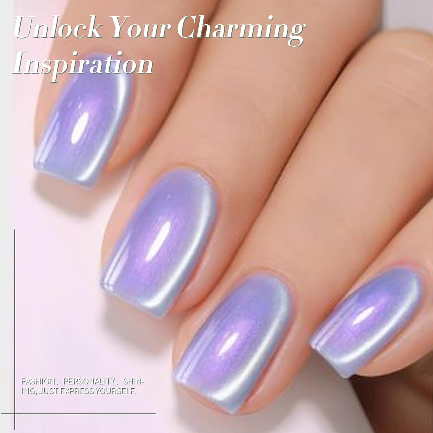 Born Pretty Cat Magnetic Eye Gel Nail Polish, Fairy Purple Glitter Cat Magnetic Gel Nail Polish for Nail Art Manicure Salon DIY at Home 15ML-BrightBean Baby