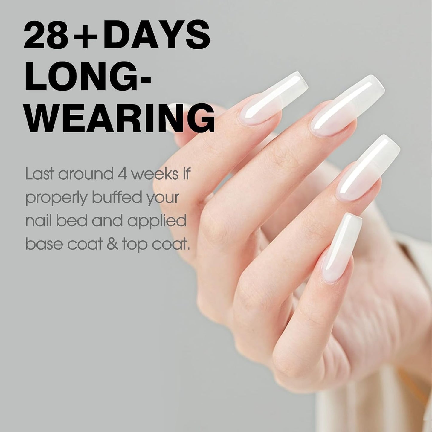 CANNI Milky White Jelly Gel Polish – 9ML Translucent Sheer Nude Soak-Off UV/LED Gel Nail Polish for DIY Manicure or Salon Use-BrightBean Baby