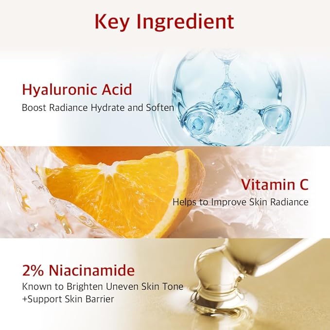 Vitamin Body Lotion-Vanilla Woods Scent, Glow Skin, Korean Body Lotion, 24-Hour Moisture Skin Care, Niacinamide, Vitamin C, Vegan, for Women & Men 10.14 Fl Oz-BrightBean Baby