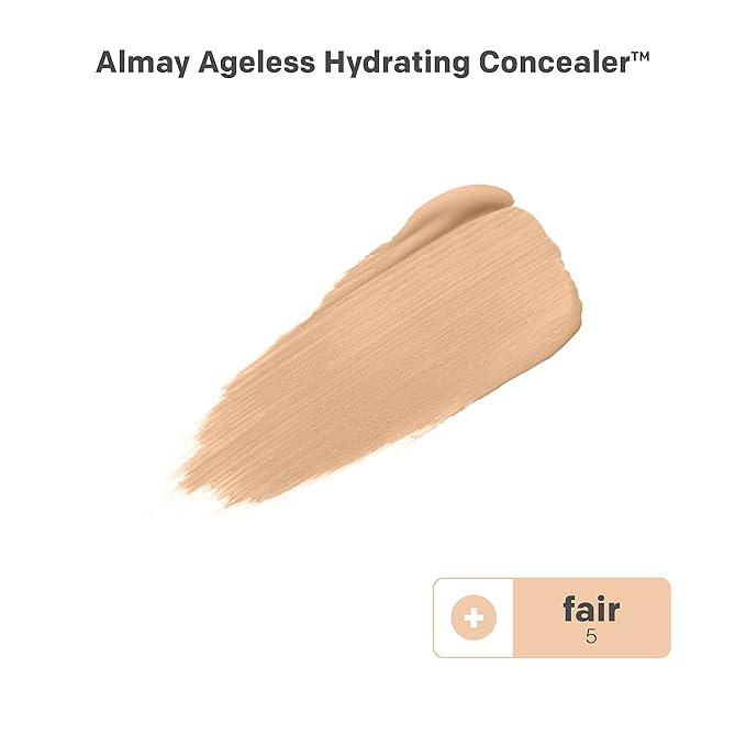 Almay Anti-Aging Concealer, Face Makeup with Hyaluronic Acid, Niacinamide, Vitamin C & E, Hypoallergenic-Fragrance Free, 005 Fair, 0.37 Fl Oz (Pack of 1)-BrightBean Baby