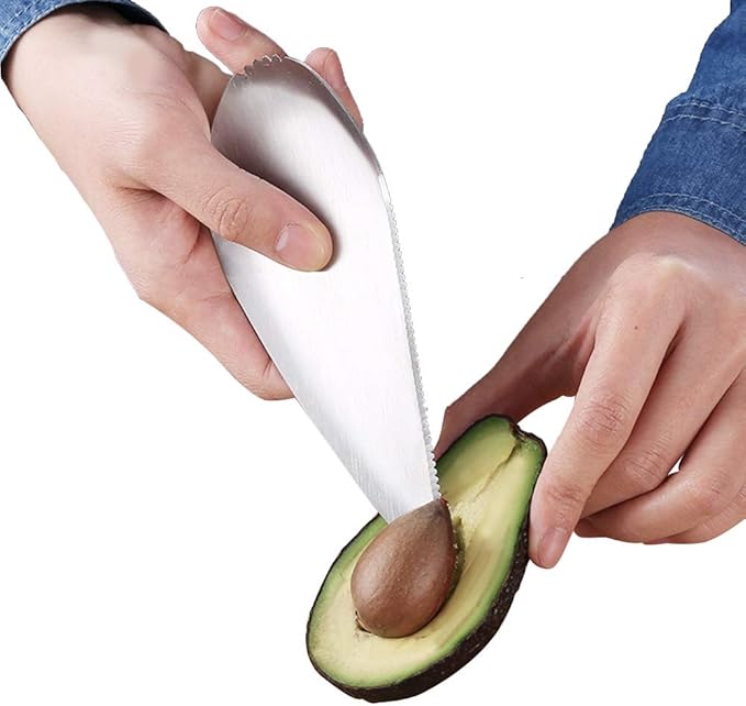 Avocado Slicer, Multifunction 3 in 1 Avocado Cutter, Premium Stainless Steel Slice, Pit and Scoop Avocados Safely and with Ease, Perfect for Avocado Toast and Guacamole
