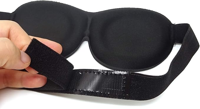 Honbay 3D Funny Eyeshade Soft Sleep Eye Mask with Adjustable Head Strap for Travel, Game, Party, Rest, Sleeping, etc (for Man) Black-BrightBean Baby