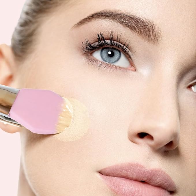 StansOut Foundation Applicator - Liquid Foundation Brush, for Cream or Powder - Easy to Clean - Travel-Friendly, Durable - Ideal for Professional Makeup Results - Pointed Shape, Smooth Silicone Edge-BrightBean Baby