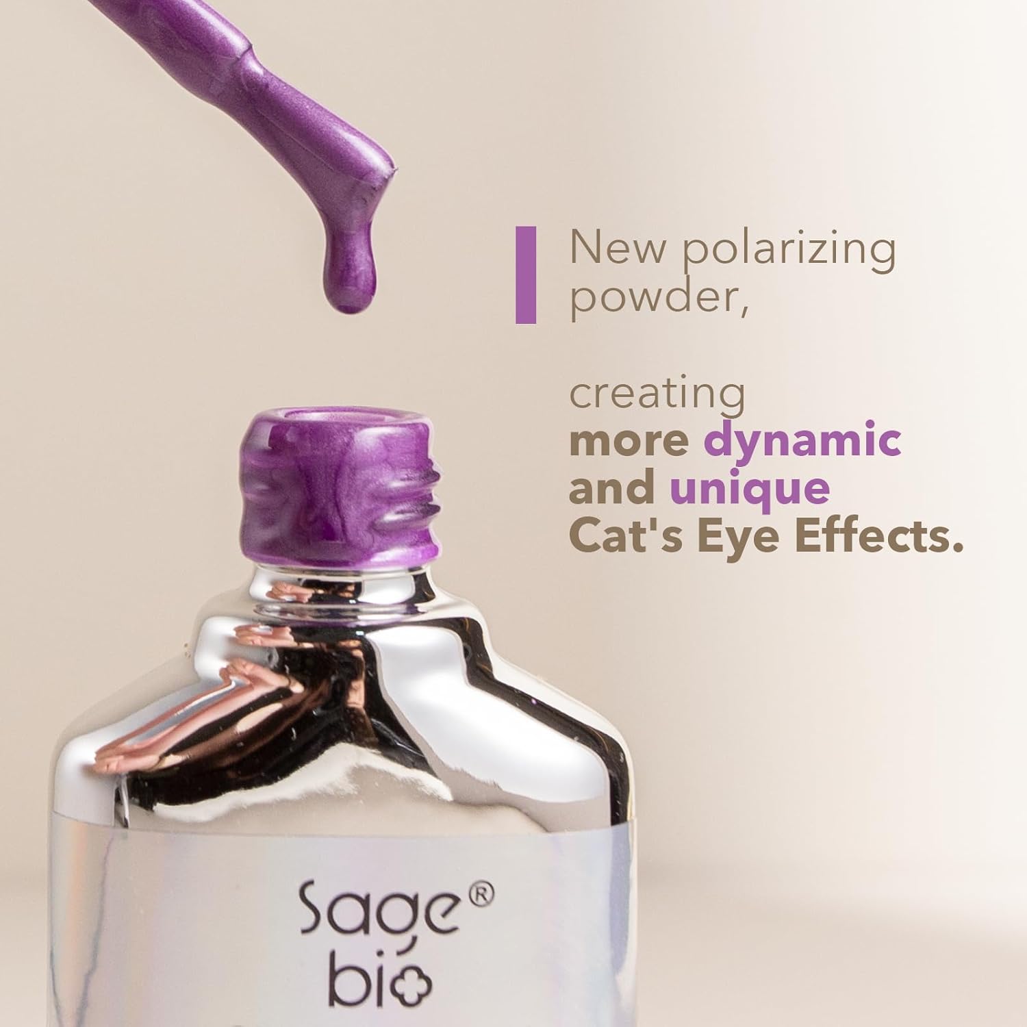 High-Density Cat Eye Gel Nail Polish with Magnet Stick, 15ml Dopamine Color Palette, Magnetic Effect Gel for DIY Manicure, Multiple Color Options - Violet Flash-BrightBean Baby