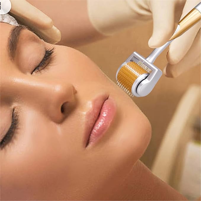 Derma Roller Real Needle, 192 Titanium Microneedle Roller Face Body for Home Use - includes Storage Case-BrightBean Baby