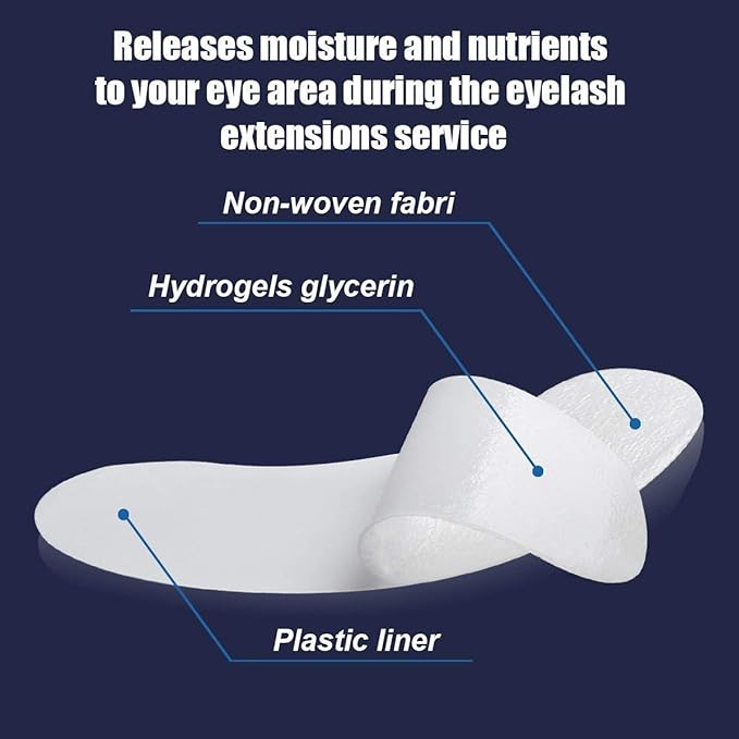 Eye Gel Pads 100 Pair Under Eye Pads Eyelash Extension Pads DIY Eye Lip Patch Pad Sticker Tapes False Eyelash Lash Extension Makeup Eye Gel Patches Lash Extension Beauty Tool Lip Powder Holder-BrightBean Baby