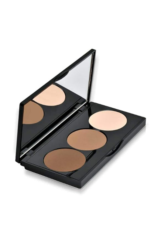 FARMASI Makeup Face Palette, Trio Eyeshadow, Long Lasting Face Sculpting, Blush and Highlighter Powder, Glow Contour Shadow Bronzer, All Skin Types, 0.52 oz. / 15 g (Face Sculpting Palette)-BrightBean Baby