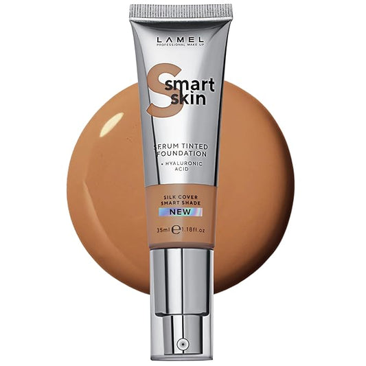 Lamel- Smart Skin Serum Tinted Foundation - 409 Deep Beige | Smoothens skin | Weightless texture| Blurs pores | All-day wear | 35ml-BrightBean Baby
