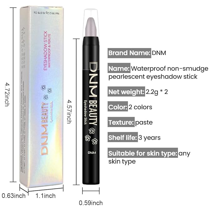 Kaely 2Pcs Cream Eyeshadow Sticks Set for Eyes Waterproof,Cocoa Shimmer & Smoky Amethyst Shimmer Matte Eye shadow Stick Pencil Pen Bulk sombras en crema para ojos 21+24-BrightBean Baby