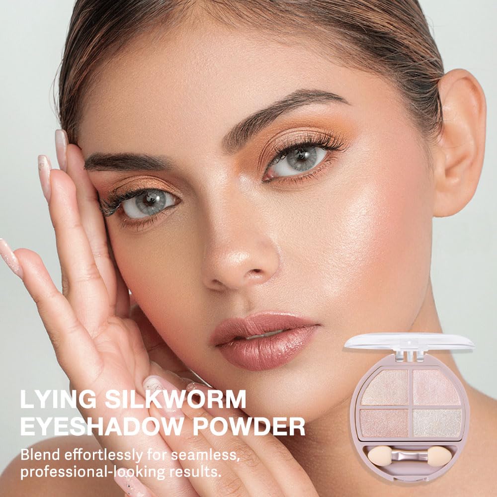 Eyeshadow Makeup Palette with Brush,Nude Gold Natural Neutral Powde Eye Shadow Palette for Older Women,Long Lasting Naturing-Looking,Lightweight,Waterproof,Eye Makeup Kit Travel Size,Vegan-BrightBean Baby