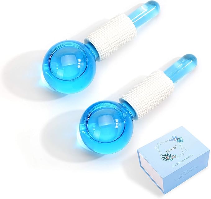 ICE Globes for Facial, 2 PCS Facial Globes for Massage Tool, Facial Roller Cold Skin Massagers, Tighten Skin, Reduce Puffiness and Dark Circles, Enhance Circulation-BrightBean Baby