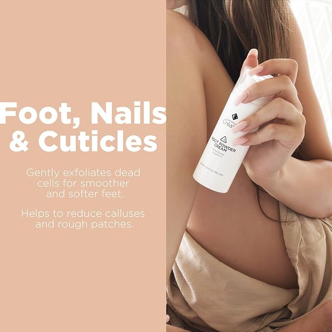 Foot Powder Cream for Dry Cracked Heels, Odor Control, and Intense Skin Hydration, 3.4 fl. oz., with Shea Butter and Vitamin E-BrightBean Baby