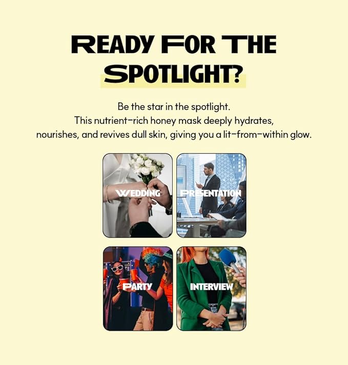 BIG DAY Nourishing Honey Face Mask | Korean Skincare for Deep Hydration & Glow | Propolis, Bee Pollen & Ceramide for Radiance & Skin Barrier Support | 120ml 4.05fl.oz-BrightBean Baby