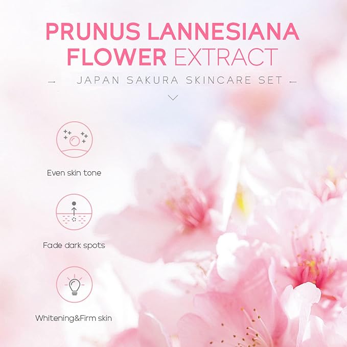 Skin Care Set - Sakura Skin Care Sets & Kits - Women Gift Sets with Cleanser,Serum,Eye Cream,essence Cream - Beauty Products For Women - Skin Care Routine Travel Kit (SetB)-BrightBean Baby