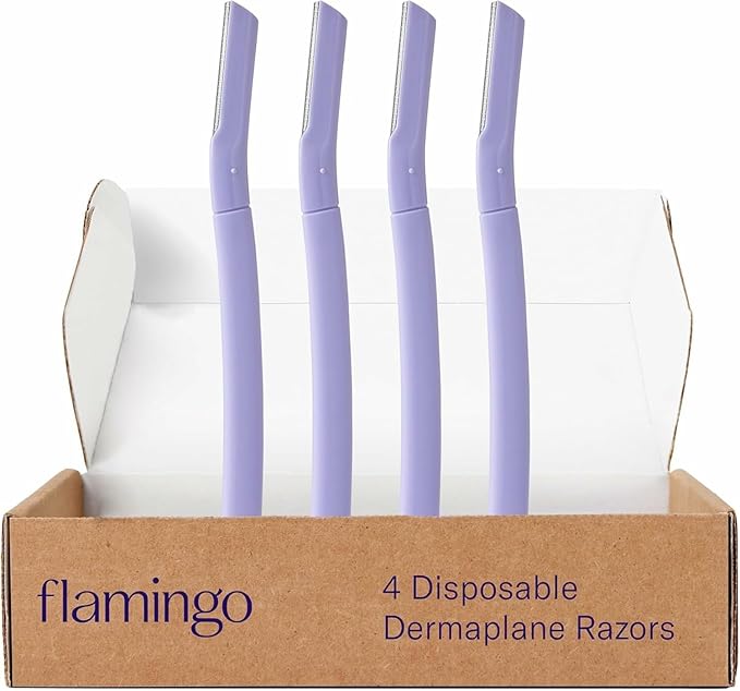 Flamingo Dermaplane Razor, Face Razors for Women, Disposable, 1 count, Pack of 4-BrightBean Baby
