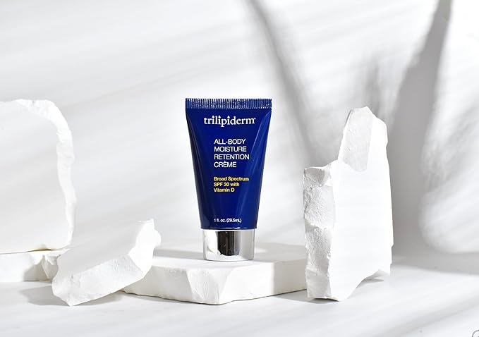 Trilipiderm All-Body Moisture Retention Crème Broad Spectrum SPF 30 with Vitamin D – 2-PACK of Travel-Size 3 Ounce Tubes – Plant-Based All-Day Hydration, Sunscreen for Body and Face-BrightBean Baby