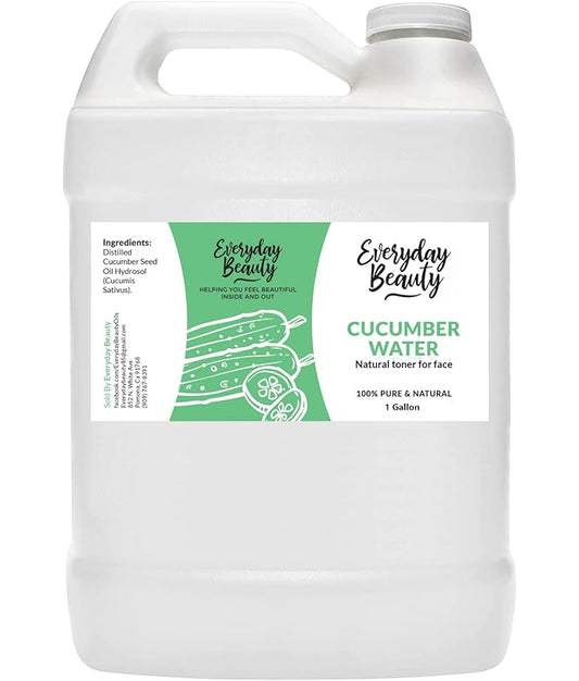 Cucumber Hydrosol Facial Toner - Bulk 1 Gallon All Natural Hydrating Spray Mist for Face and Hair - 100% All Natural Cucumber Water Hydrosol-BrightBean Baby