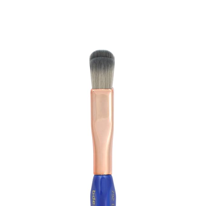 Bdellium Tools Professional Makeup Brush - Golden Triangle 792 Eye Double Dome Blender - With All Vegan and Soft Synthetic Fibers, For Effortless Application and Blending (Blue, 1pc)-BrightBean Baby