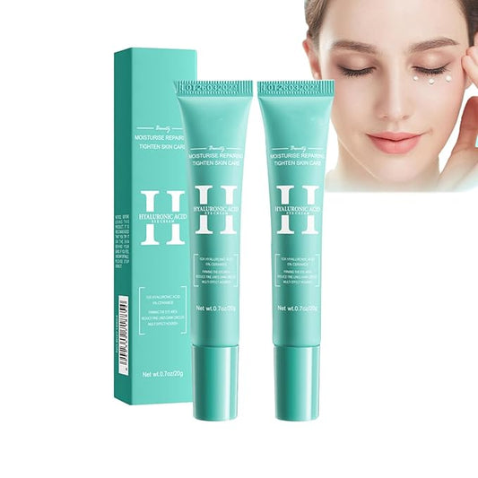 2 PCS Hyaluronic Acid Repair Eye Cream for Dark Circles,Bags Under and Puffiness,Eye Wrinkle Firming Cream Moisturise Repairing Thghten Eye Skin Care-BrightBean Baby