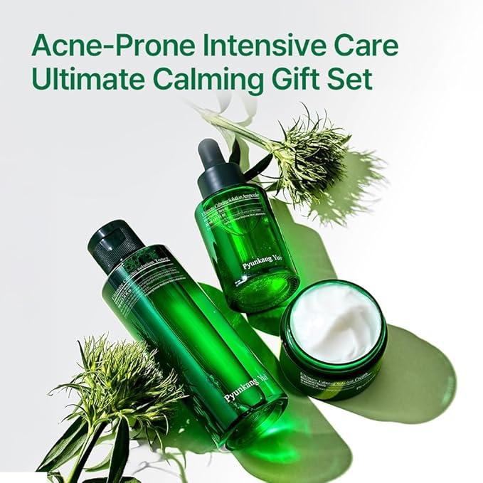 Pyunkang Yul Ultimate Line Skincare Set, Mother's day gift for mom, Calming Solution Toner, Ampoule & Cream, Traditional Korean-Style Packaging, Zero-Irritation (3-item set)-BrightBean Baby