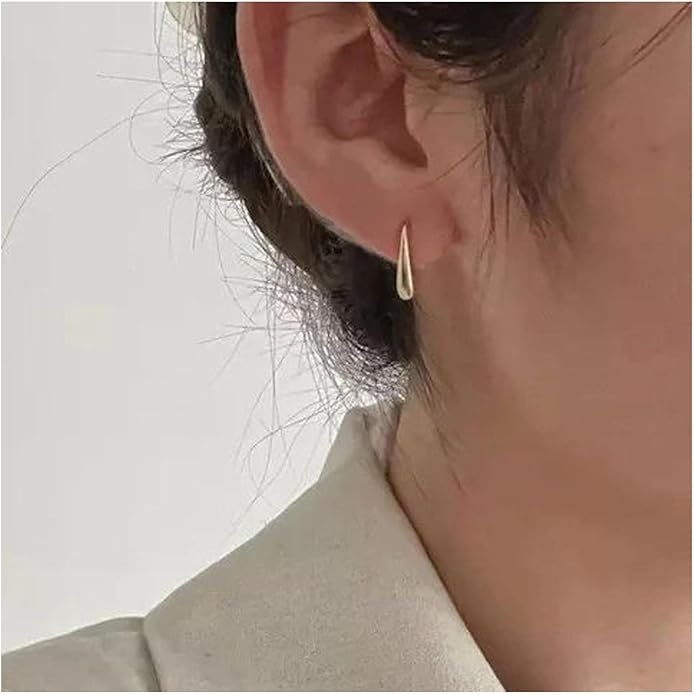 Vintage Water Drop Earrings Gold Teardrop Earrings Tiny Droplet Earrings Minimalist Everyday Earrings Jewelry for Women and Girls-BrightBean Baby