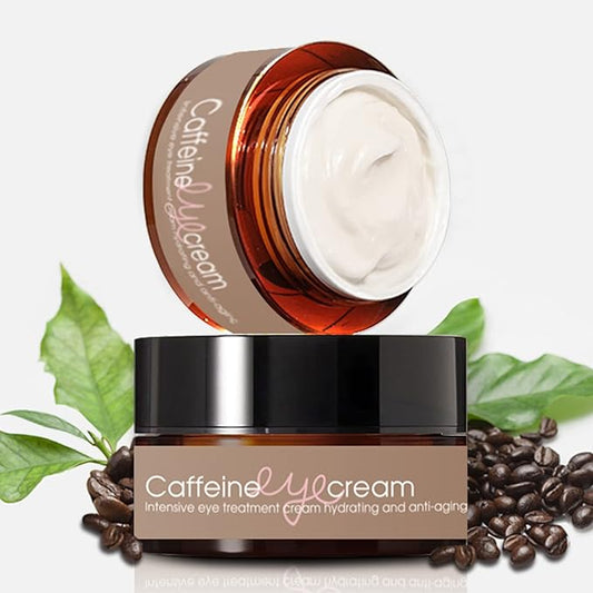 Natural Caffeine Eye Cream serum With Collagen,Hyaluronic Acid for Dark Circle and Puffiness,Great Under Eye Cream for Anti Aging,Eye Lift Treatment for Men &Women 0.52oz-BrightBean Baby