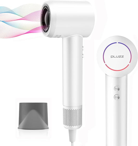 Hair Dryer, High Speed Ionic Blow Dryer with Brushless Motor for Fast Drying, Thermo-Control Quiet Hair Dryers for Women Men Kids, Small Portable Professional Hairdryer, Compact, Travel/Home/Salon-BrightBean Baby