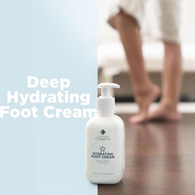 Hydrating Foot Cream for Dry Cracked Heels and Feet, 8.5 fl. oz., Deep Moisturizing Seaweed Extract and Shea Butter, Restores Soft Supple Skin-BrightBean Baby