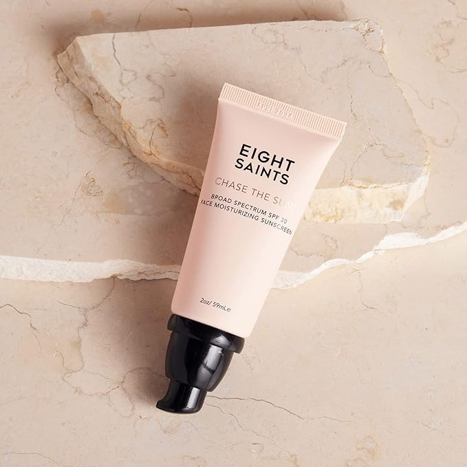 Eight Saints Chase the Sun Broad Spectrum SPF (30) Face Moisturizing Sunscreen, Natural and Organic Mineral-Base Sun Protection Daily Face Moisturizer, 2 Ounces, New Formula-BrightBean Baby