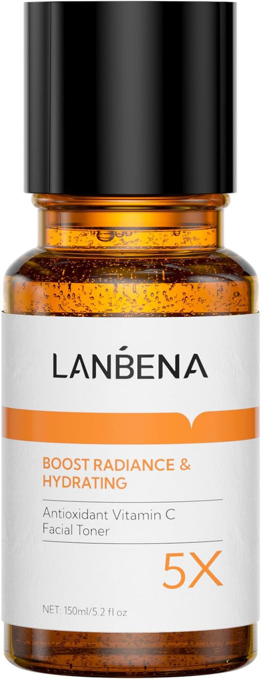 Toner for Face, LANBENA Vitamin C Face Toner, Brightens and Balances pH, Hydrating Face Toner for Women, Facial Toner with Hyaluronic Acid, Non-Alcoholic 150ML-BrightBean Baby