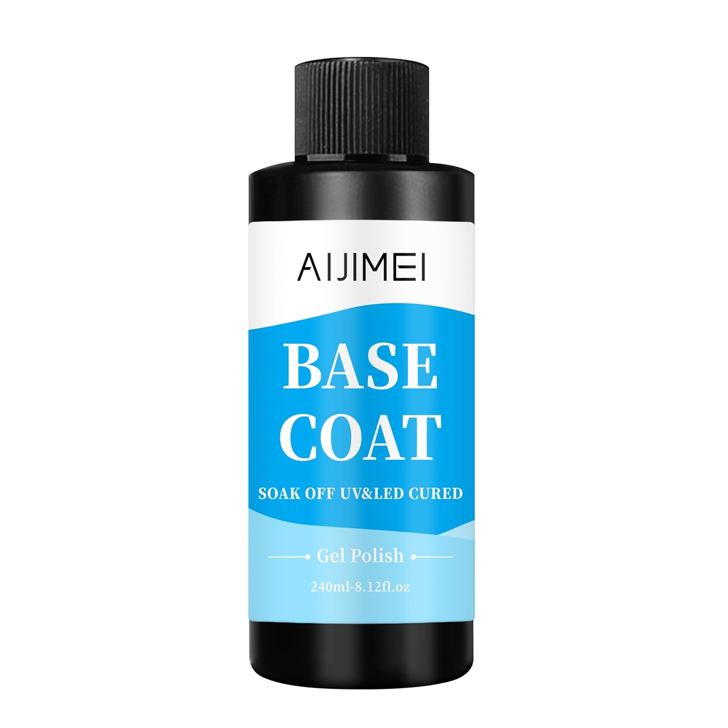 AIJIMEI 240ml Base Coat Quick Dry Gel BaseCoat for Nails Gel Nail Polish Base Coat for Home DIY LongLasting 8 Fl Oz-BrightBean Baby