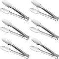 Stainless Steel Food Tongs - Serving Tong Set of 6 (9 Inch)