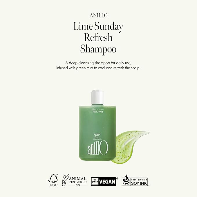 Lime Sunday Refresh Shampoo with Vitamin C, Korean Jeju Tangerine, Mint & Almond Powder for Oily Scalp Care – Exfoliating, Deep Cleansing, Lime Citrus Scent, Silicone & Paraben-Free (15.22 fl.oz)-BrightBean Baby