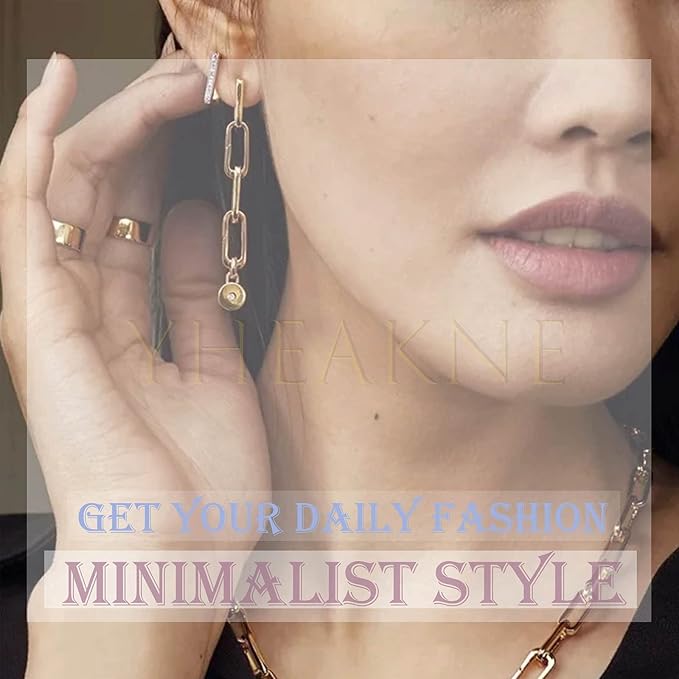 Boho Leaf Cuff Chain Earrings Silver Dangle Chain Earrings Cartilage Helix Earrings Cuff Helix to Lobe Chain Earrings Jewelry for Women and Girls-BrightBean Baby