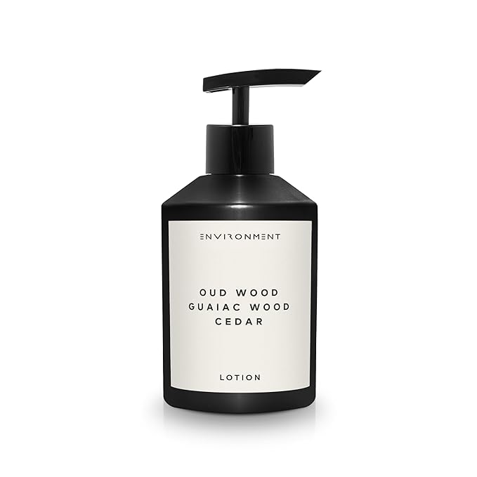 ENVIRONMENT Inspired by Designer TF Oud Wood Lotion, 300ml Luxury Scented Lotion (Oud Wood | Guaiac Wood | Cedar) Bathroom Luxury, Men & Women High-End Body Lotion, Hand Cream, Dry Skin Treatment-BrightBean Baby