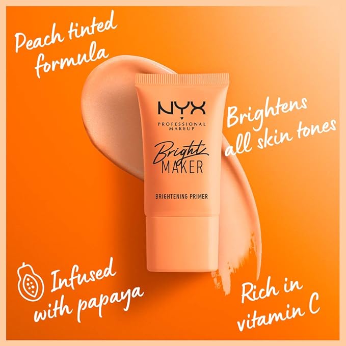 NYX PROFESSIONAL MAKEUP Bright Maker Brightening Primer, Vegan Face Primer-BrightBean Baby