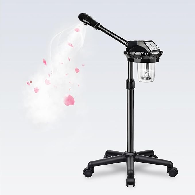 Professional Face Steamer, Adjustable Height and Angle, Facial Steamer Clean Skin Firming Pores and Moisturizing Suitable for a Beauty, Spa, at Home-BrightBean Baby