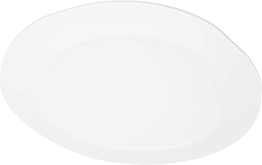 Carlisle FoodService Products Ridge Reusable Plate Rimless Plate for Home and Restaurant, Melamine, 9 Inches, Marble, (Pack of 12)