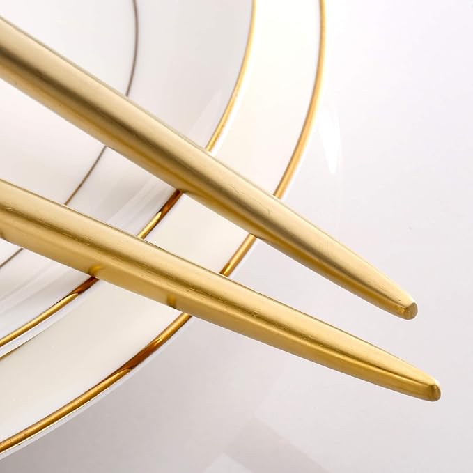 Lemeya Gold Salad Serving Utensils,Serving Spoons Stainless Steel,2Pcs Long Handle Salad Servers 11.42 Inch,Salad Utensils for Serving,Matte Finish,Dishwasher Safe