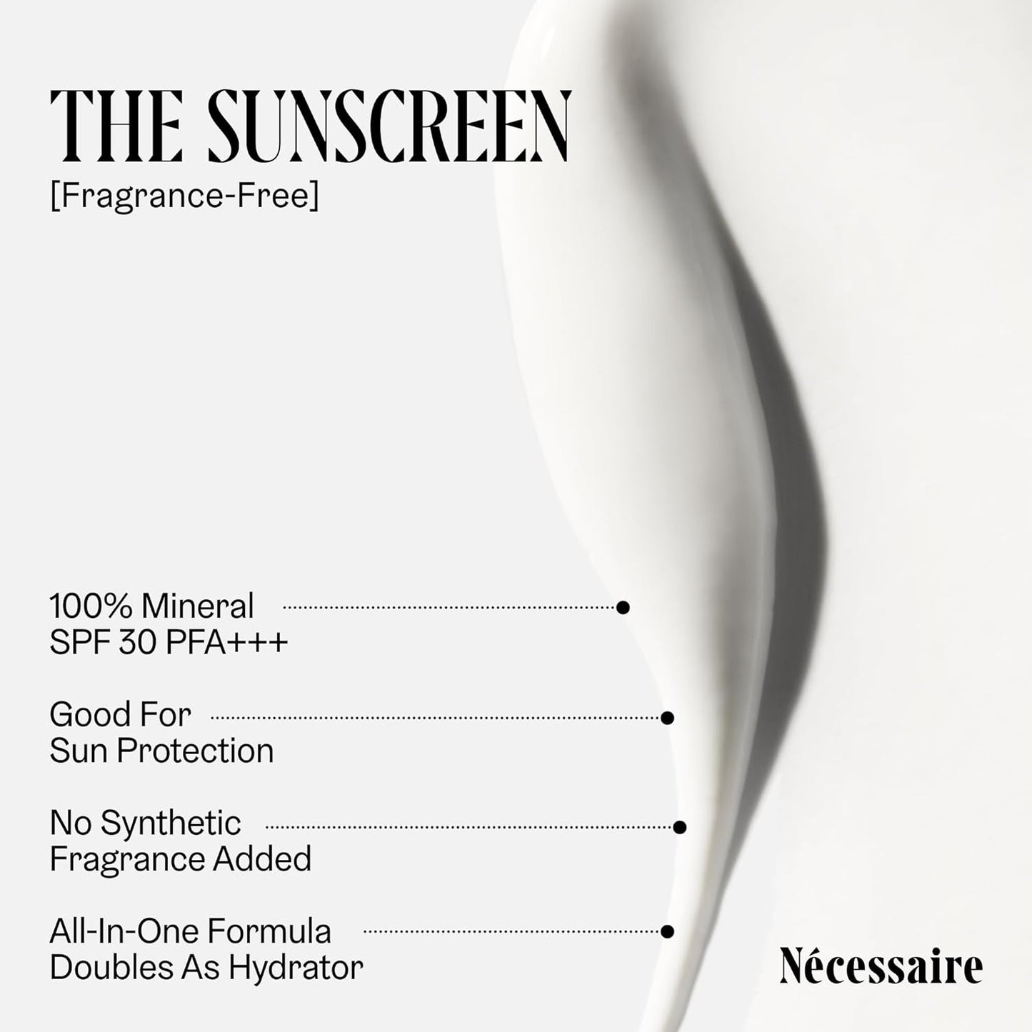 Nécessaire The Mineral Sunscreen SPF 30 PA+++. For The Body. Broad Spectrum. Zinc Oxide, Hyaluronic Acid, Niacinamide. Hydrate. Protect Against Sun Damage + Premature Aging. Dermatologist-Tested 5.1oz-BrightBean Baby