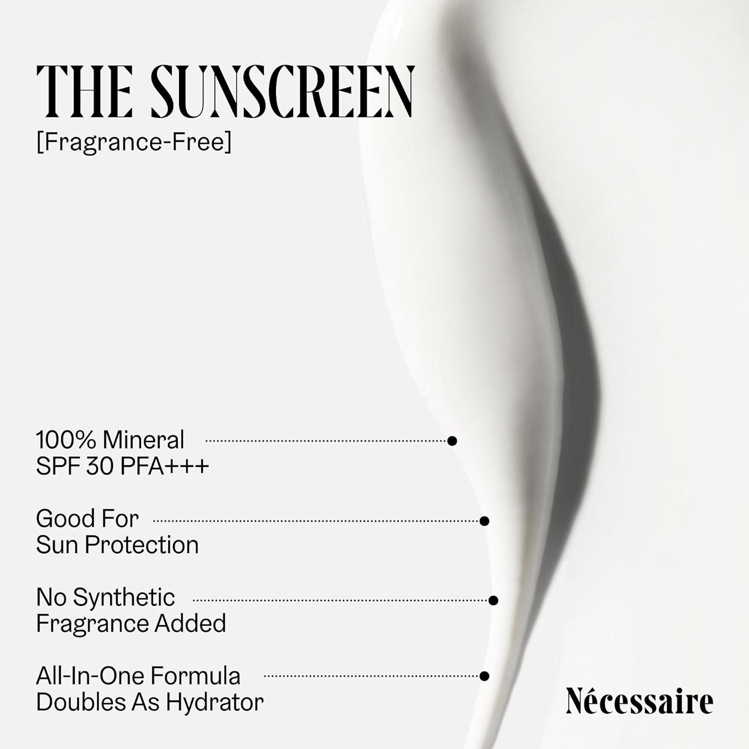 Nécessaire The Mineral Sunscreen SPF 30 PA+++. For The Body. Broad Spectrum. Zinc Oxide, Hyaluronic Acid, Niacinamide. Hydrate. Protect Against Sun Damage + Premature Aging. Dermatologist-Tested 5.1oz-BrightBean Baby