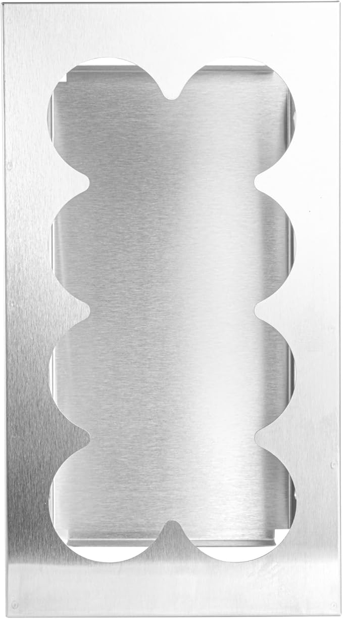 Restaurantware Squeeze Bottle Holder Pack of 1 Stainless Steel 8 Hole Bottle Holder, 2.5" Diameter Fits 1/3 Size Opening, Dishwasher Friendly Integrated Lip Design Holder for Condiment Bottles