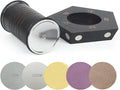 Rolling Knife Sharpener with 2 Diamond Disc and 2 Corundum Disc, Rolling Knife Sharpener Kit with 5 Magnetic Angle Offer 12/15/18/20/22° for Kitchen Knives (SET-B)