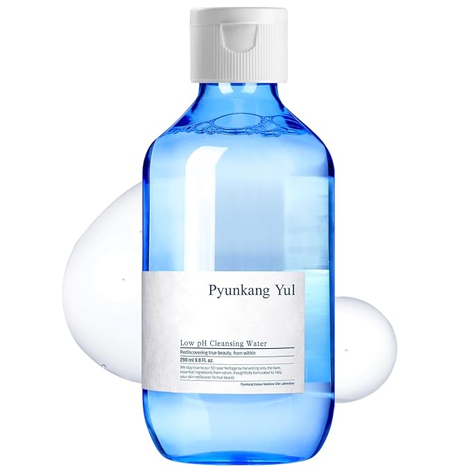 Pyunkang Yul PKY Low pH Cleansing Water Makeup Remover Face Cleanser with Witch Hazel and AHA - Cica, Tea Tree Extract Natural Ingredients Ceramide Micellar Water 9.8 Fl Oz-BrightBean Baby
